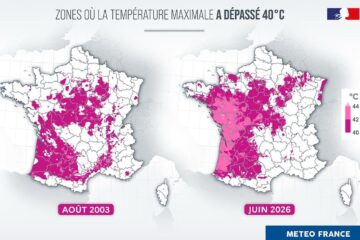 comparaison des températures entre la canicule de et celle de juin